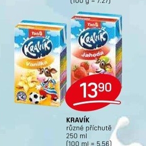 Nápoj mléko ochucené Kravík Tatra
