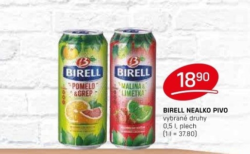 Nealkoholické pivo ochucené Birell