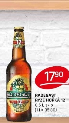Pivo světlý ležák 12° Ryze hořká Radegast