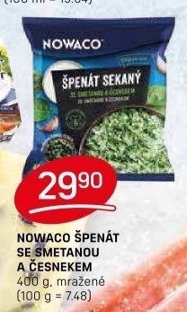 Špenát ochucený mražený Nowaco