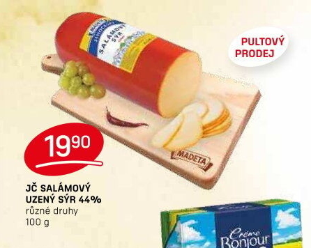 Sýr uzený salámový 44% Jihočeský Madeta