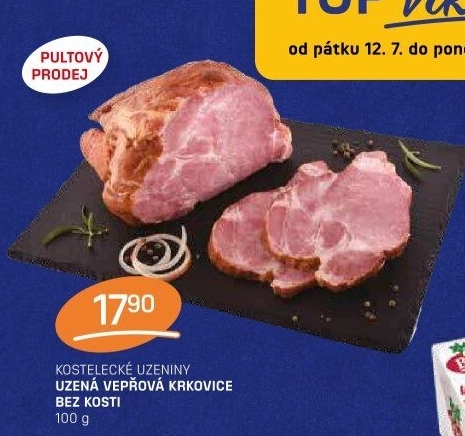 Vepřová krkovice uzená bez kosti Kostelecké uzeniny