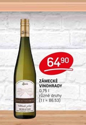 Vína Zámecké Vinohrady Vinný sklep Sovín