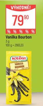 Lusk vanilka Bourbon Kotányi