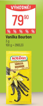 Lusk vanilka Bourbon Kotányi