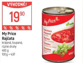 Rajčata krájená My Price