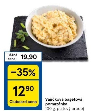 Bagetová vajíčková pomazánka