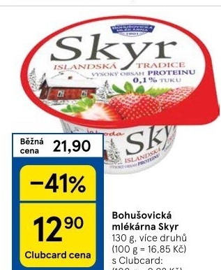 Dezert zakysaný ochucený Skyr Bohušovická mlékárna