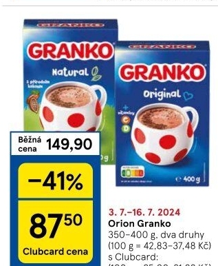 Instantní kakao Granko Orion