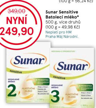 Kojenecká výživa Sunar Sensitive