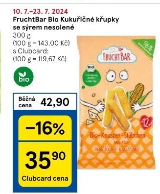 Kukuřičné křupky Bio Frucht Bar
