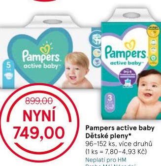 Pleny dětské Active Baby Pampers