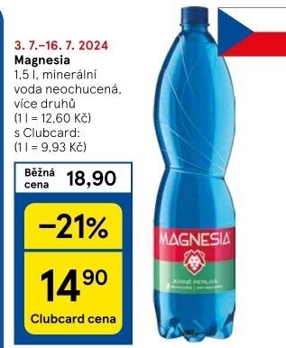 Přírodní voda Magnesia