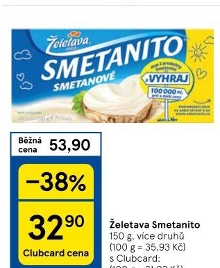 Sýr tavený Smetanito Želetava