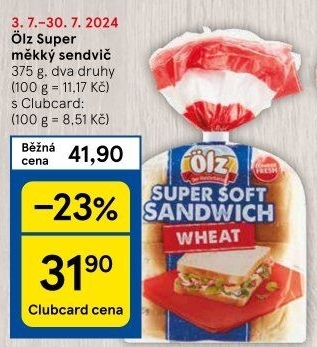 Toustový chléb Sandwich Soft Ölz