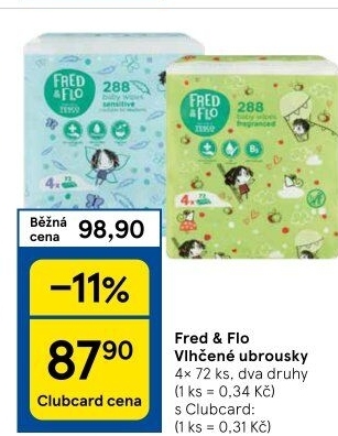 Vlhčené ubrousky Fred&amp
