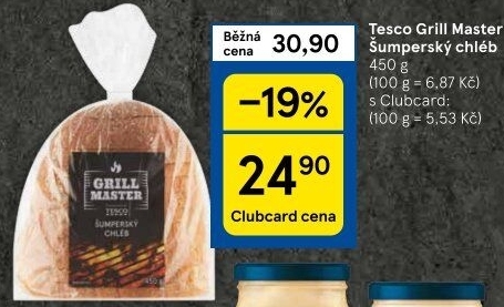 Chléb Šumperský Grill Master Tesco