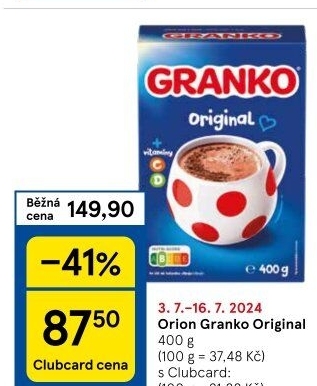 Instantní kakao Granko Orion
