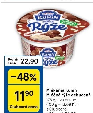 Mléčná rýže Mlékárna Kunín