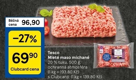 Mleté maso mix Tesco