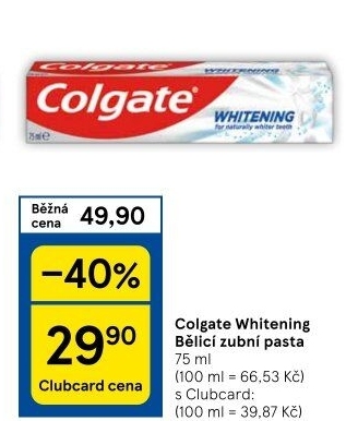 Pasta na zuby Whitening Colgate