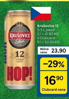 Pivo světlý ležák Královský 12° Krušovice