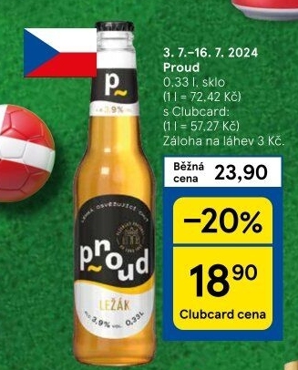Pivo světlý ležák Proud