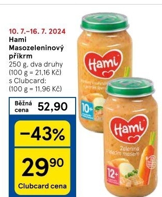 Příkrm masozeleninový Hami
