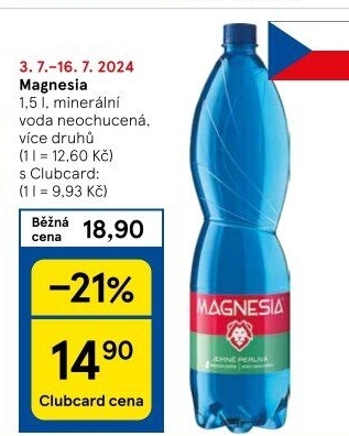Přírodní voda Magnesia