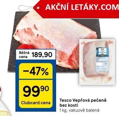Vepřová pečeně bez kosti Tesco