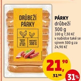 Párky drůbeží