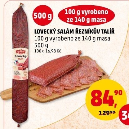 Salám lovecký Řezníkův talíř