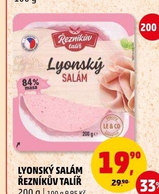 Salám lyonský Řezníkův talíř