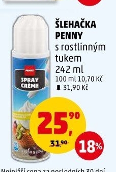 Šlehačka ve spreji Penny
