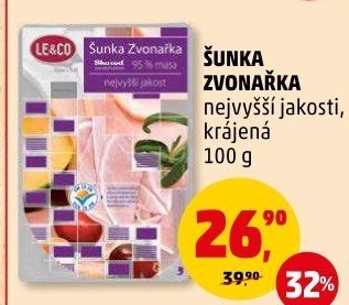 Šunka Zvonařka nejvyšší jakosti LE&amp