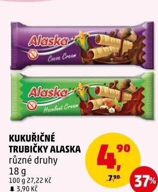 Trubičky bez lepku Alaska