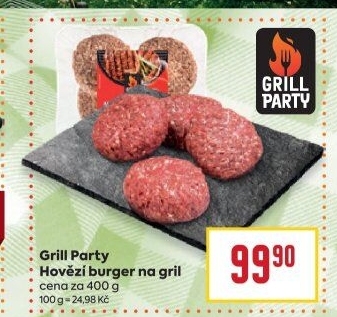 Hovězí burger Grill Party