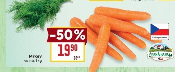 Mrkev Česká farma