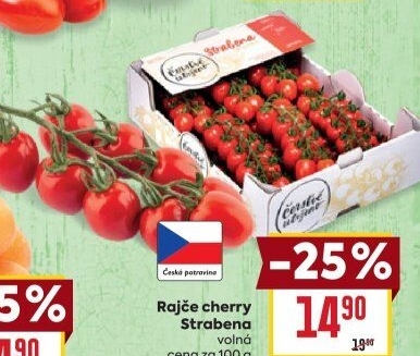 Rajčata cherry keříková Čerstvě utrženo