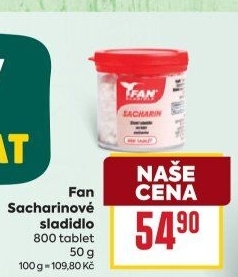Sladidlo Sacharin Fan