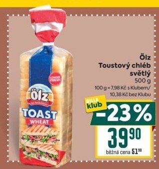Toustový chléb Ölz