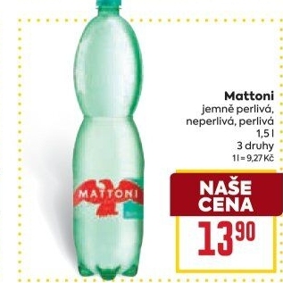 Přírodní voda Mattoni