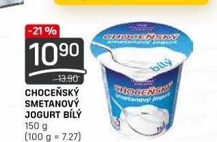 Bílý jogurt smetanový Choceňský