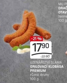 Klobása grilovací premium Sláma