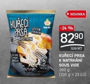 Kuřecí prsa k natrhání sous vide Vodňanské kuře
