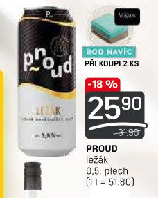 Pivo světlý ležák Proud