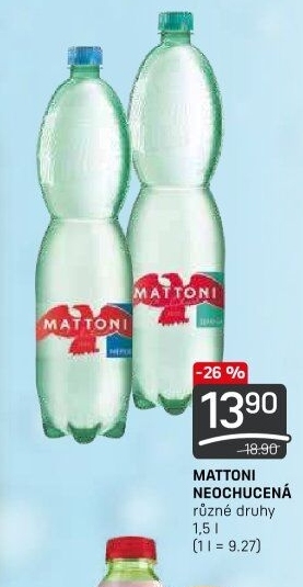 Přírodní voda Mattoni