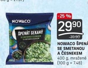 Špenát ochucený mražený Nowaco
