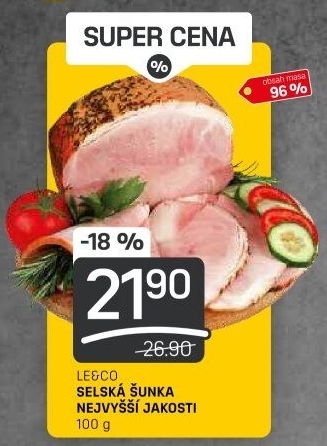 Šunka selská nejvyšší jakosti LE&amp