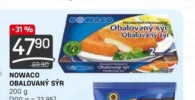 Sýr obalovaný mražený Nowaco